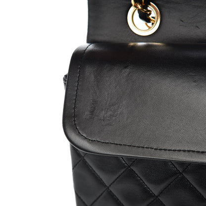 Chanel Lambskin Quilted Medium Double Flap Black 11 of 15