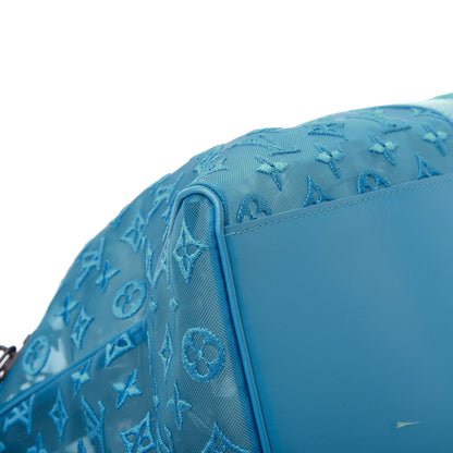 Louis Vuitton Monogram See Through Keepall Triangle Bandouliere 50 Turquoise 8 of 11