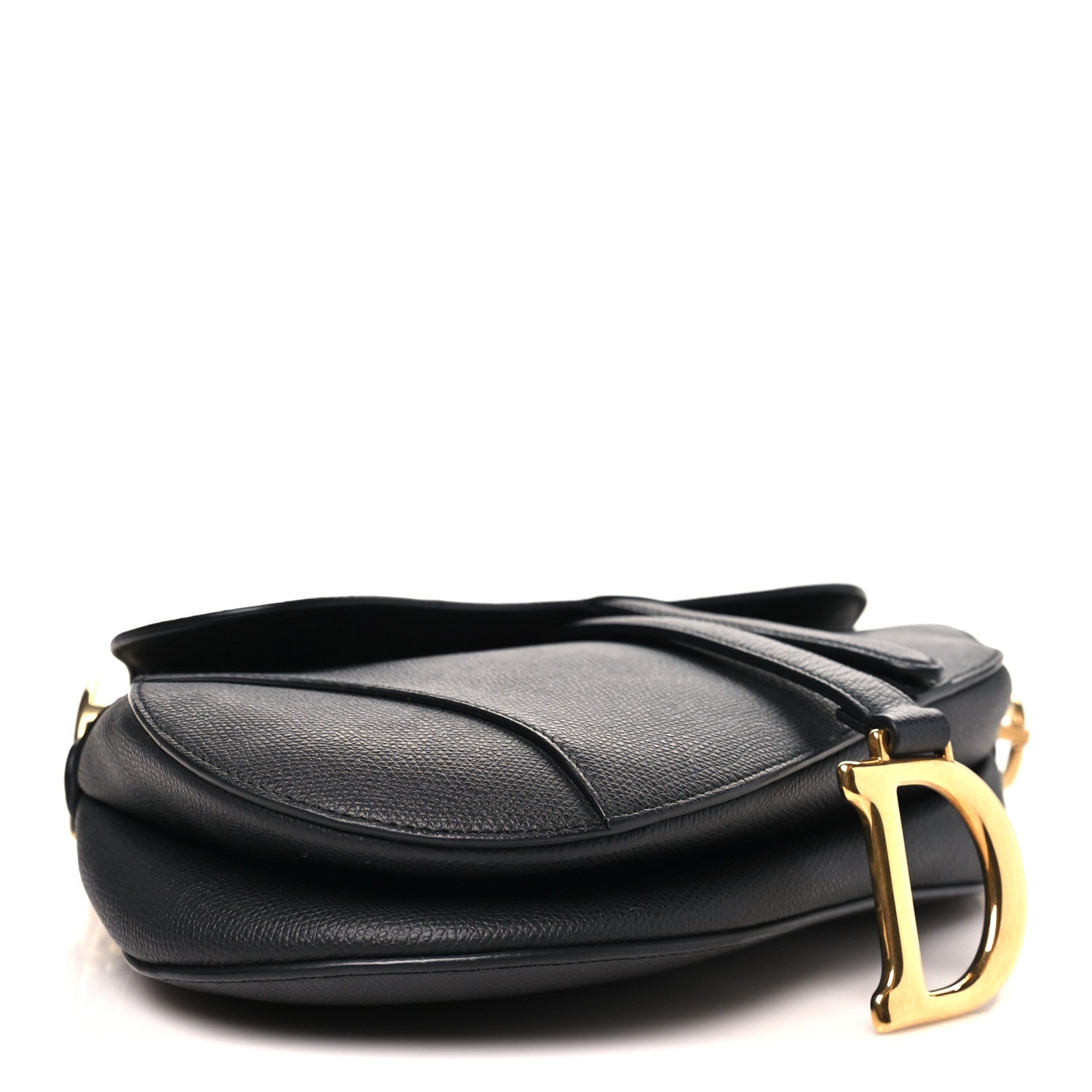 Christian Dior Grained Calfskin Saddle Bag Black 4 of 11