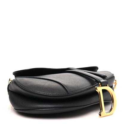 Christian Dior Grained Calfskin Saddle Bag Black 4 of 11