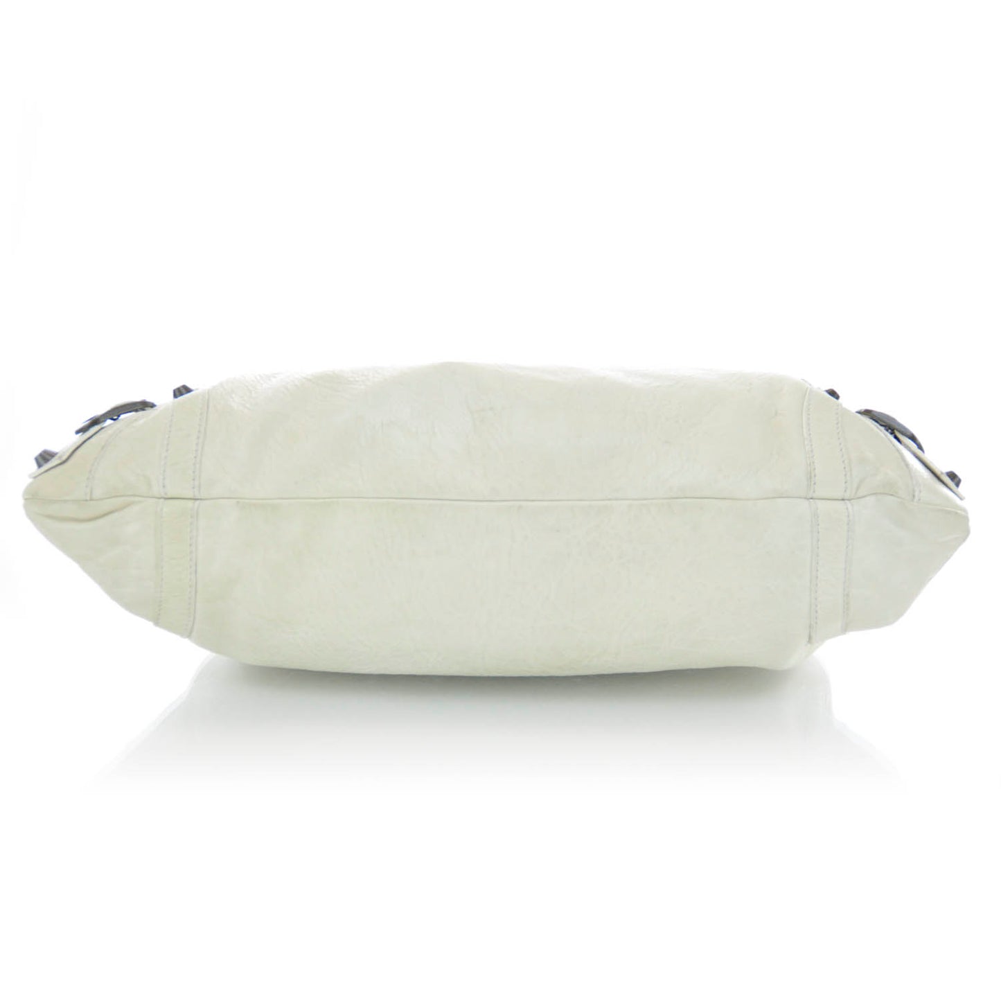 Chevre Classic Hardware Purse White