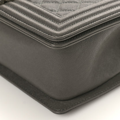 Chanel Caviar Quilted Medium Boy Flap Grey 9 of 9