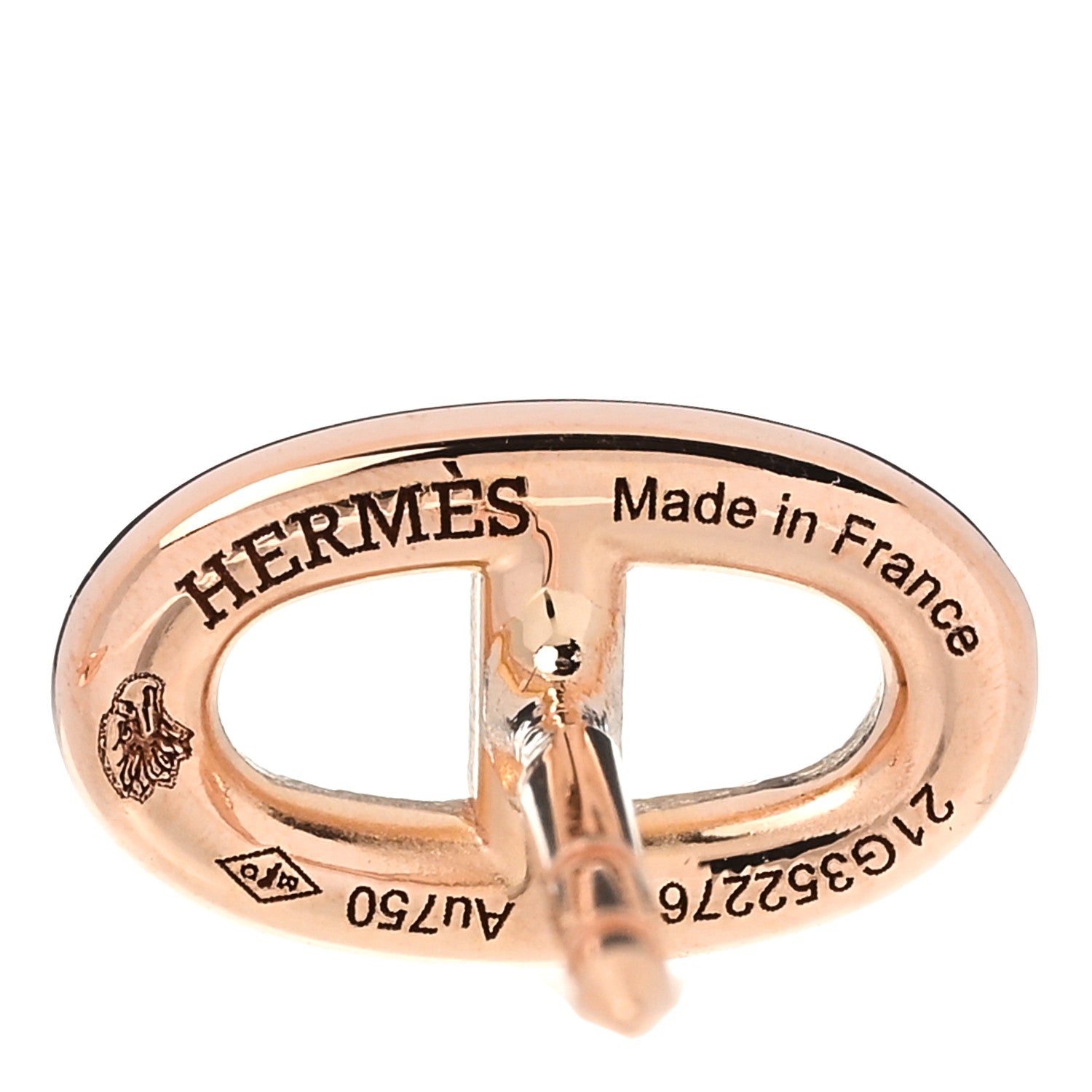 Hermes 18K Rose Gold TPM Farandole Stud Earrings 4 of 6