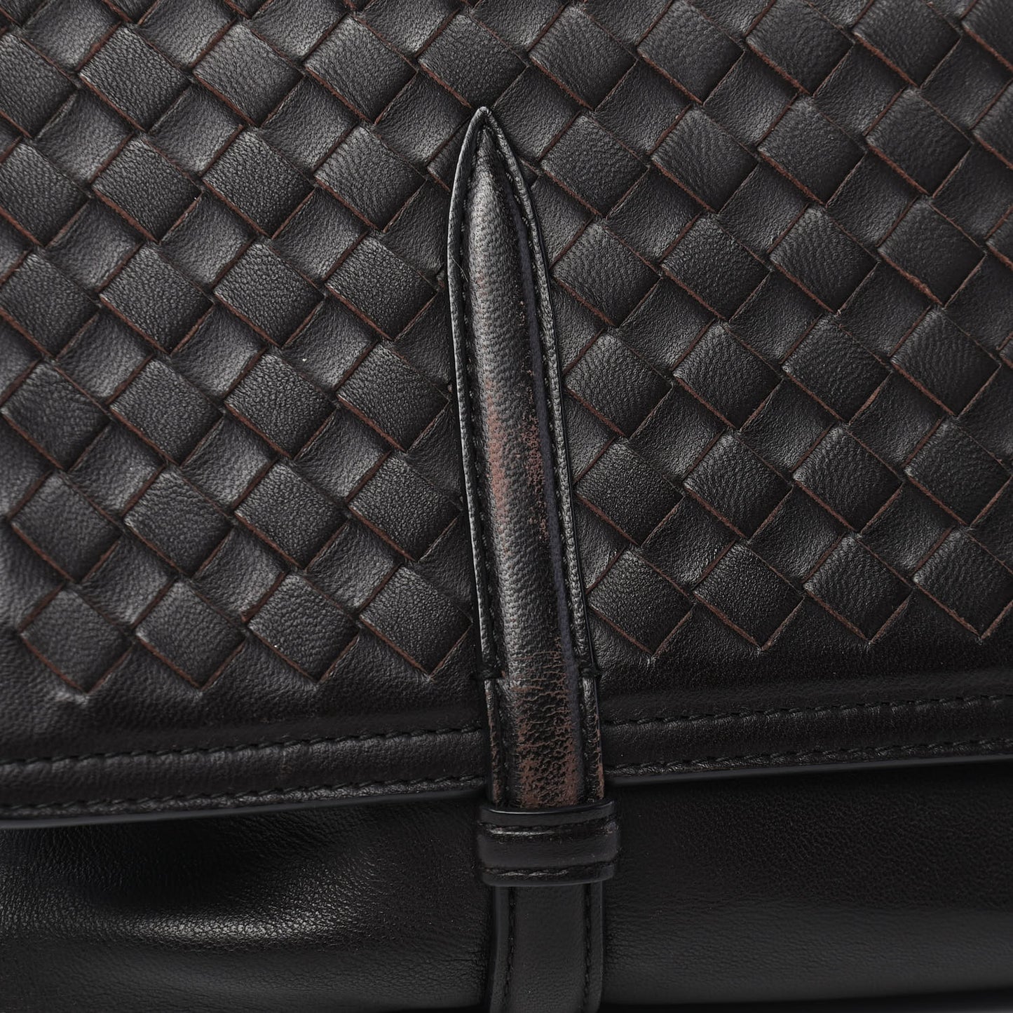 Nappa Intrecciato Satchel Black