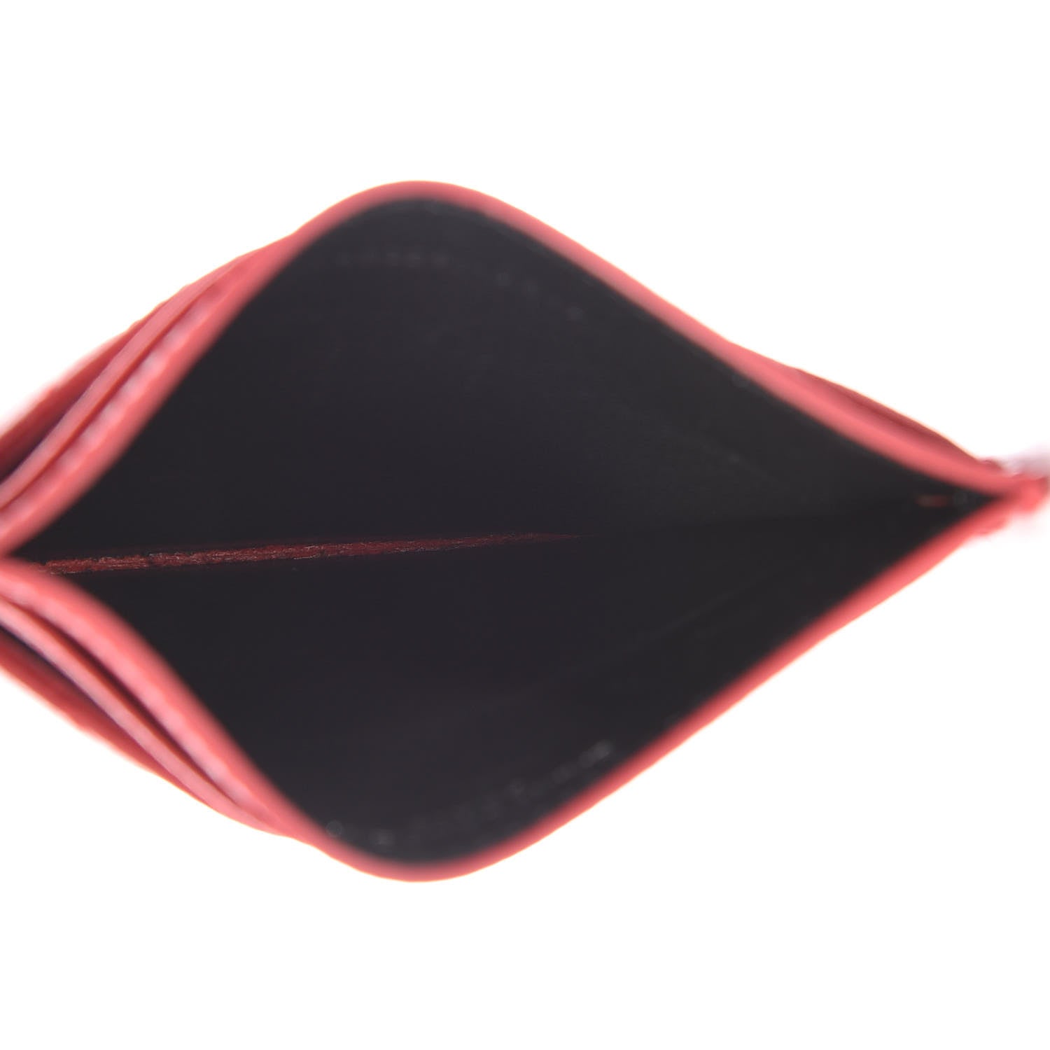 Saint Laurent Grain De Poudre Matelasse Chevron Monogram Credit Card Case New Red 5 of 10