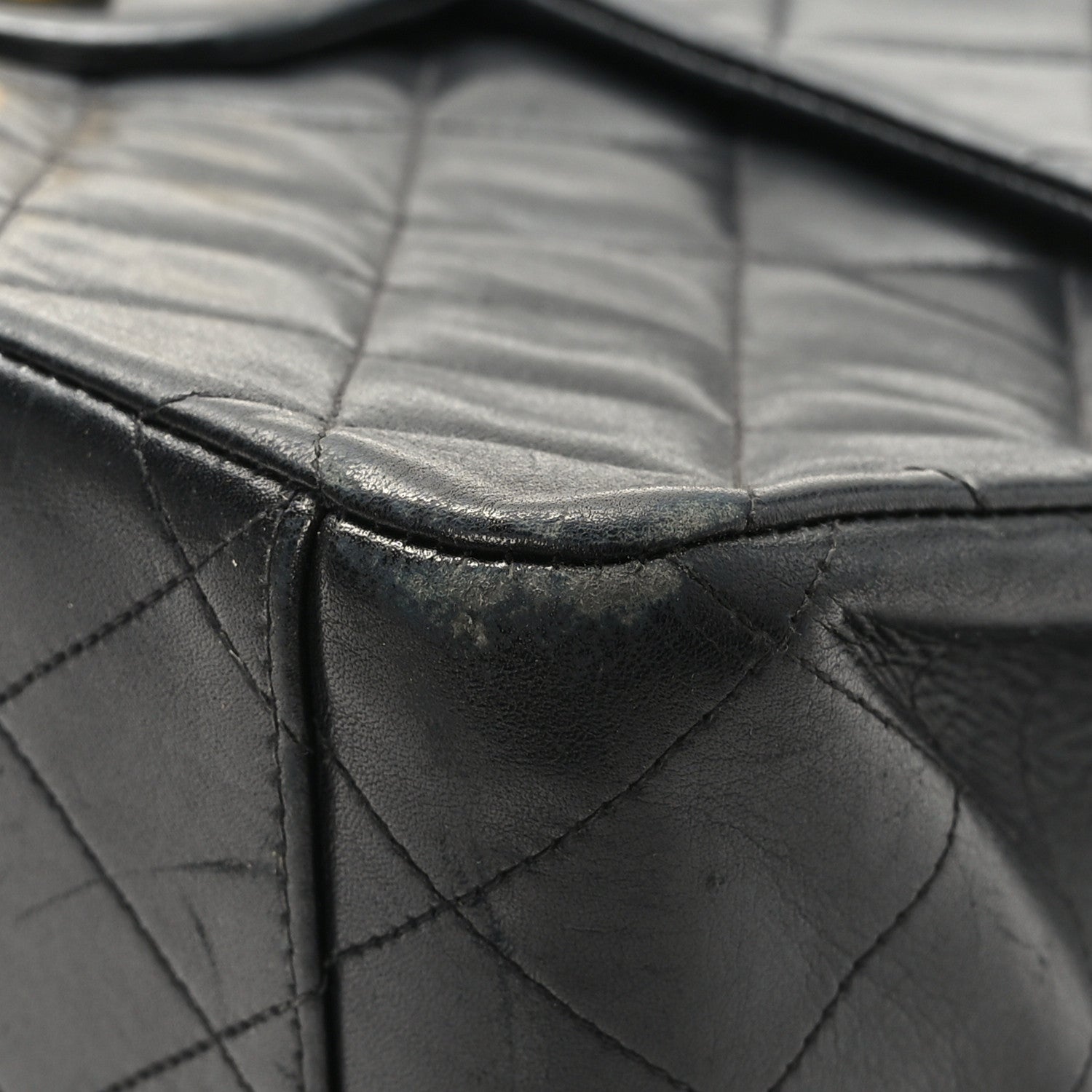 Chanel Lambskin Quilted XL Jumbo Single Flap Black 7 of 11