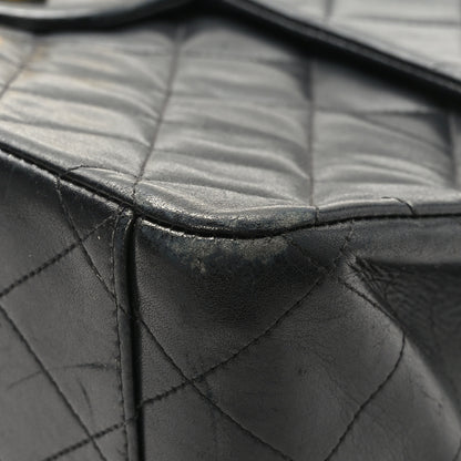 Chanel Lambskin Quilted XL Jumbo Single Flap Black 7 of 11