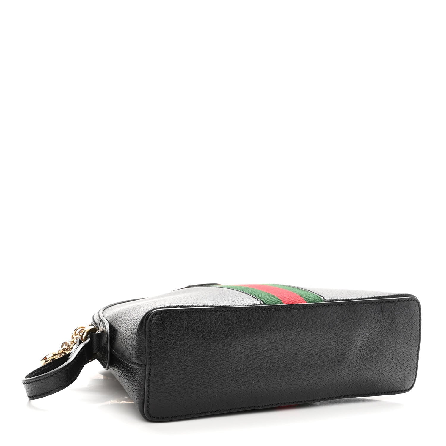 Gucci Calfskin GG Web Small Ophidia Dome Shoulder Bag Black 4 of 10