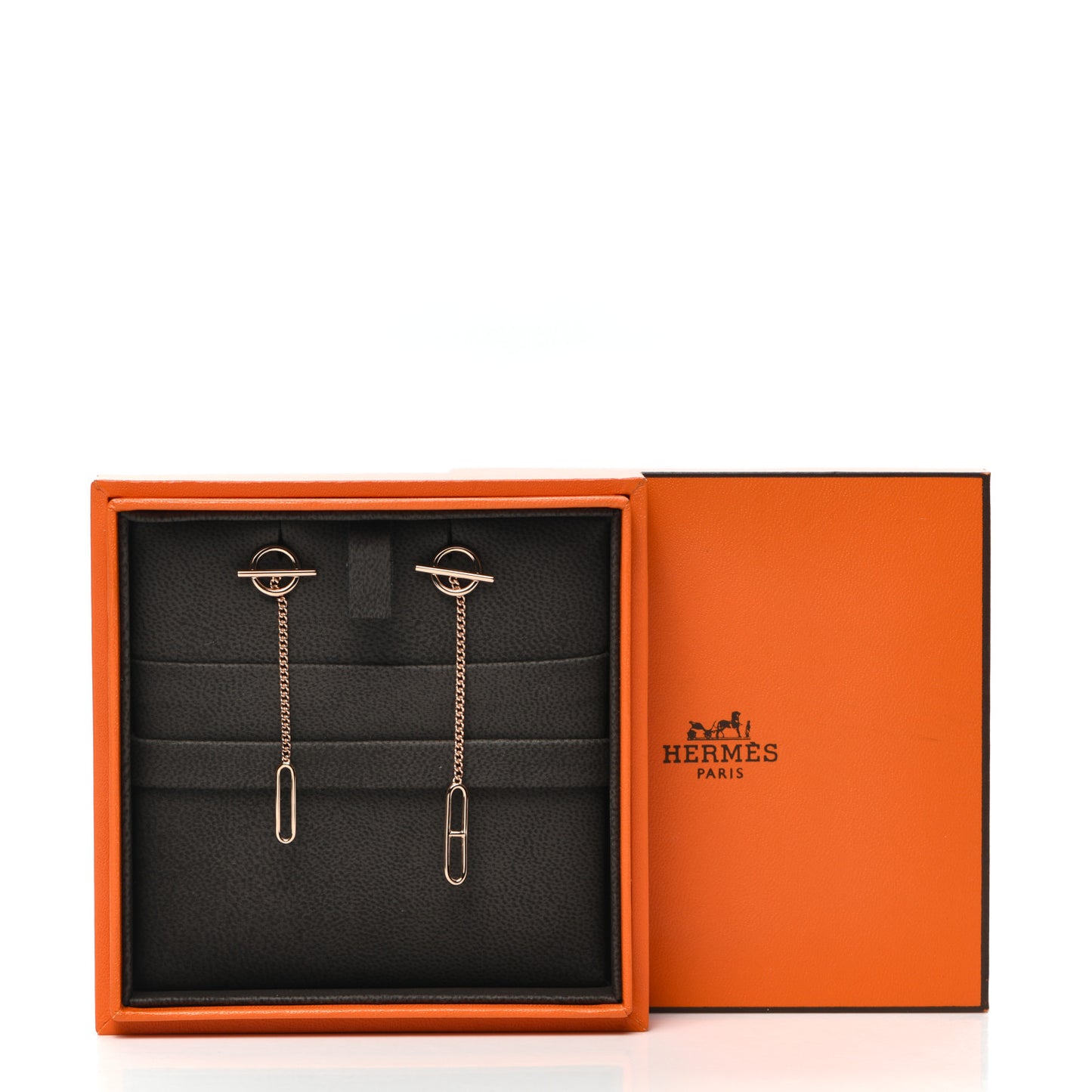 18K Rose Gold Echappee Asymmetric Earrings