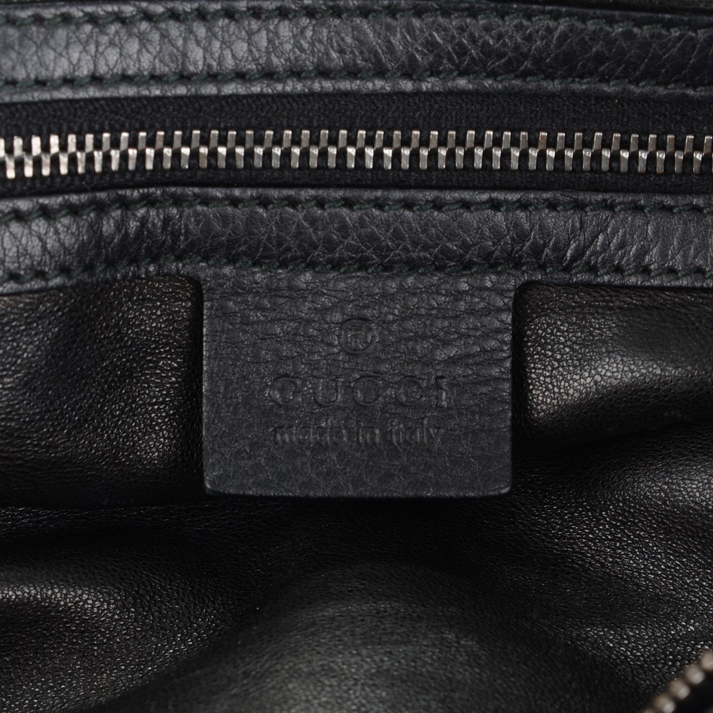 Pebbled Calfskin Icon Bit Shoulder Bag Black