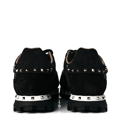 Valentino Garavani Suede Nylon Camouflage Womens Soul Rockstud Sneakers 39.5 Black 5 of 8