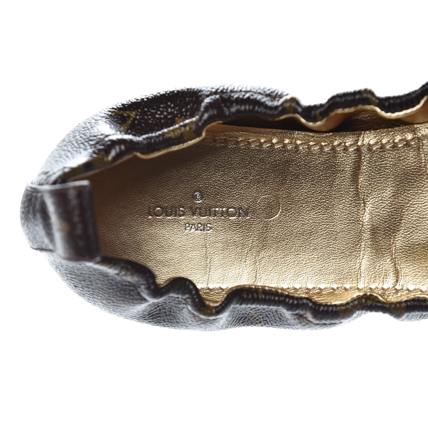 Louis Vuitton Reverse Patent Monogram Flirty Ballerina Flats 38 6 of 7