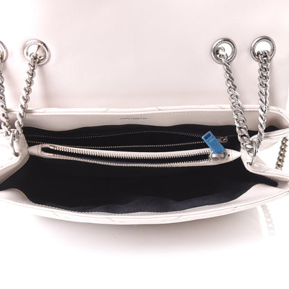 Saint Laurent Calfskin Y Quilted Monogram Medium Loulou Chain Satchel White 4 of 6