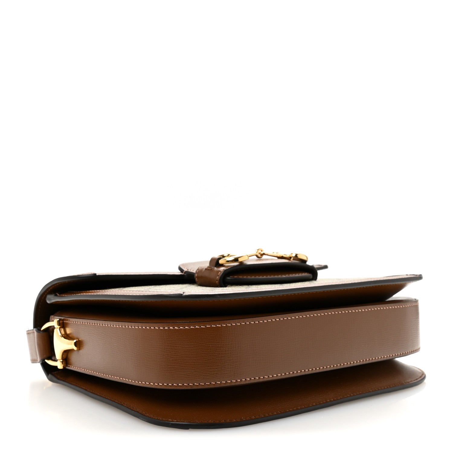 Gucci GG Supreme Monogram Azalea Calfskin Horsebit 1955 Shoulder Bag Beige Brown Sugar 4 of 10
