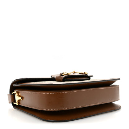 Gucci GG Supreme Monogram Azalea Calfskin Horsebit 1955 Shoulder Bag Beige Brown Sugar 4 of 10