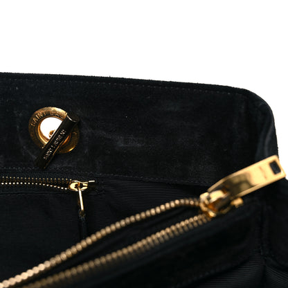 Saint Laurent Suede Monogram Cassandre Shopper Black 12 of 30