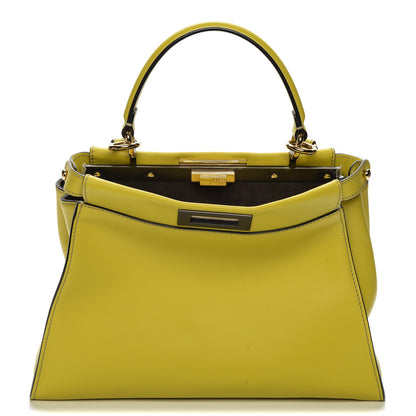 Fendi Vitello Seta Medium Peekaboo Iconic Satchel Cedro 1 of 6