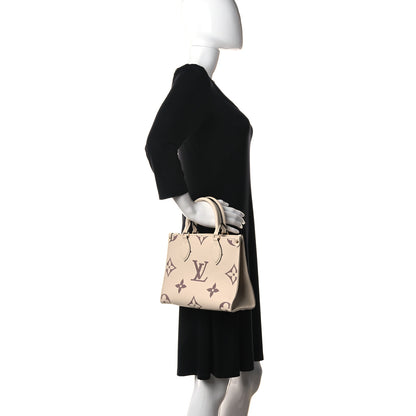 Louis Vuitton Empreinte Monogram Giant Onthego PM Creme Bois De Rose 2 of 12