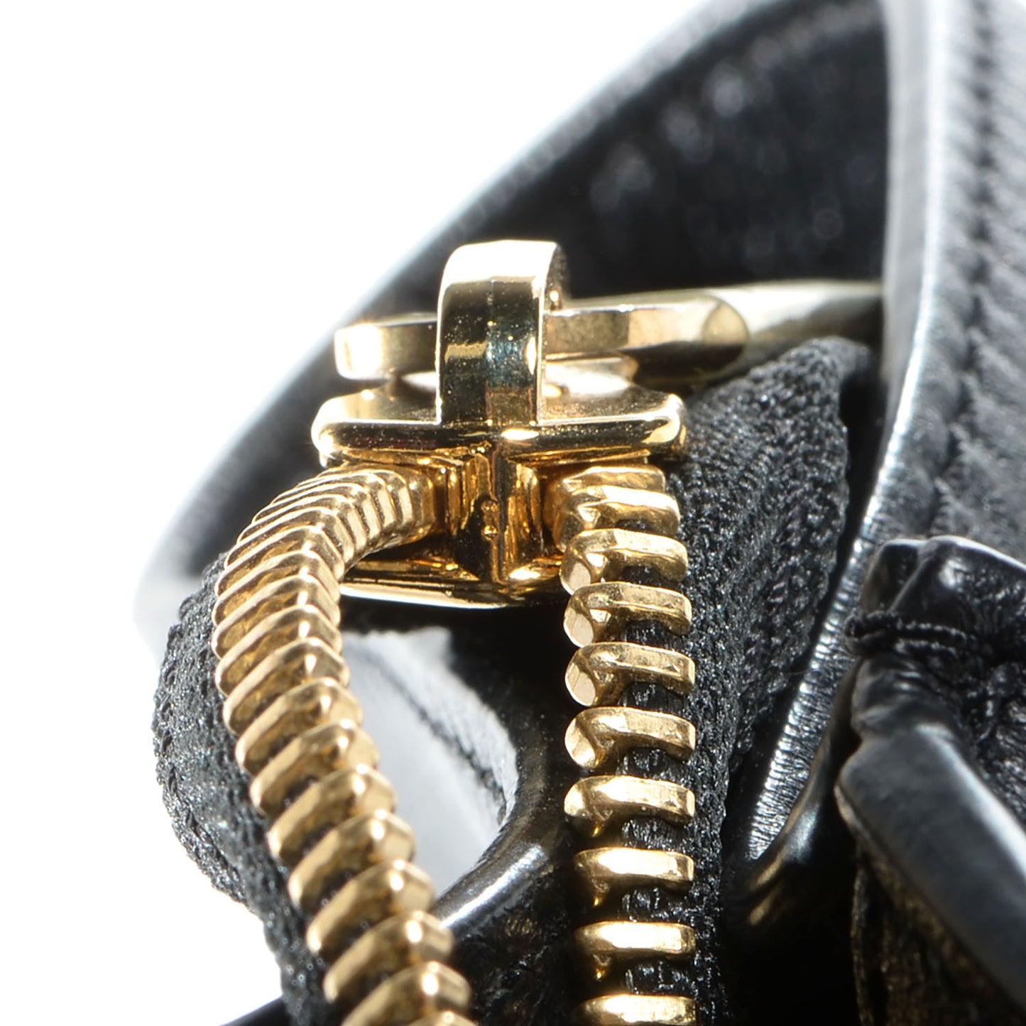 Crocodile Embossed Large Trapeze Black