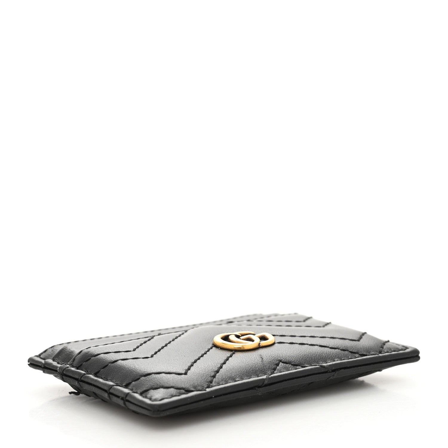 Gucci Calfskin Matelasse GG Marmont Card Holder Black 4 of 8