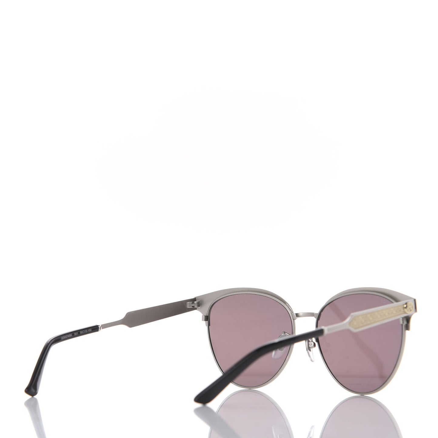 Round Metal GG0074S Sunglasses Blue Black