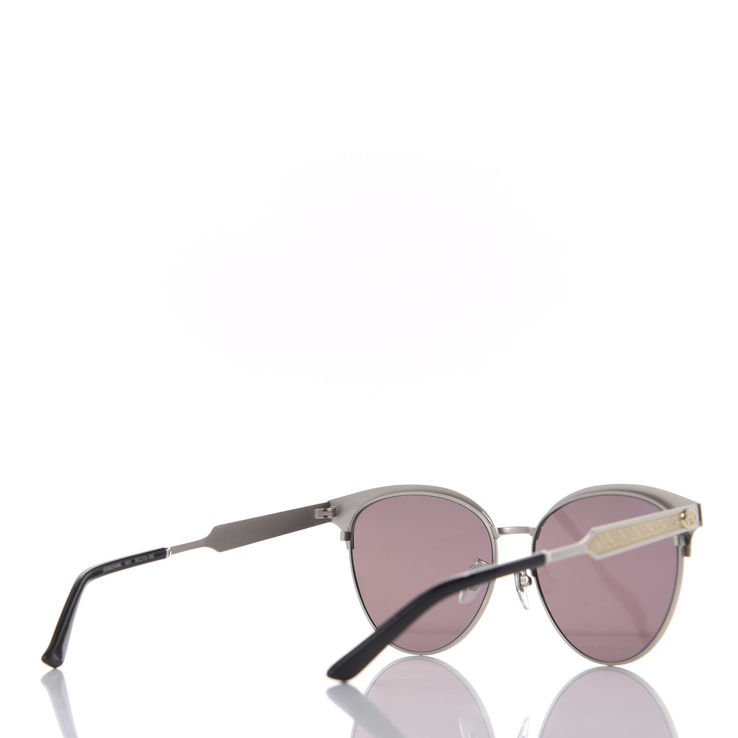 Gucci Round Metal GG0074S Sunglasses Blue Black 4 of 6