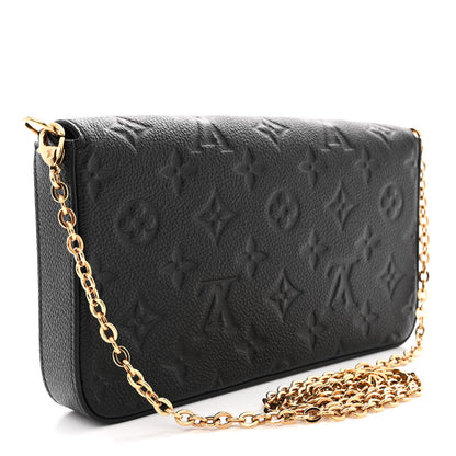 Louis Vuitton Empreinte Pochette Felicie Chain Wallet Black 4 of 12
