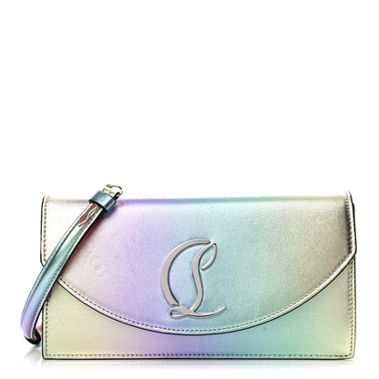 Christian Louboutin Iridescent Calfskin Loubi54 Crossbody Clutch Silver 1 of 11