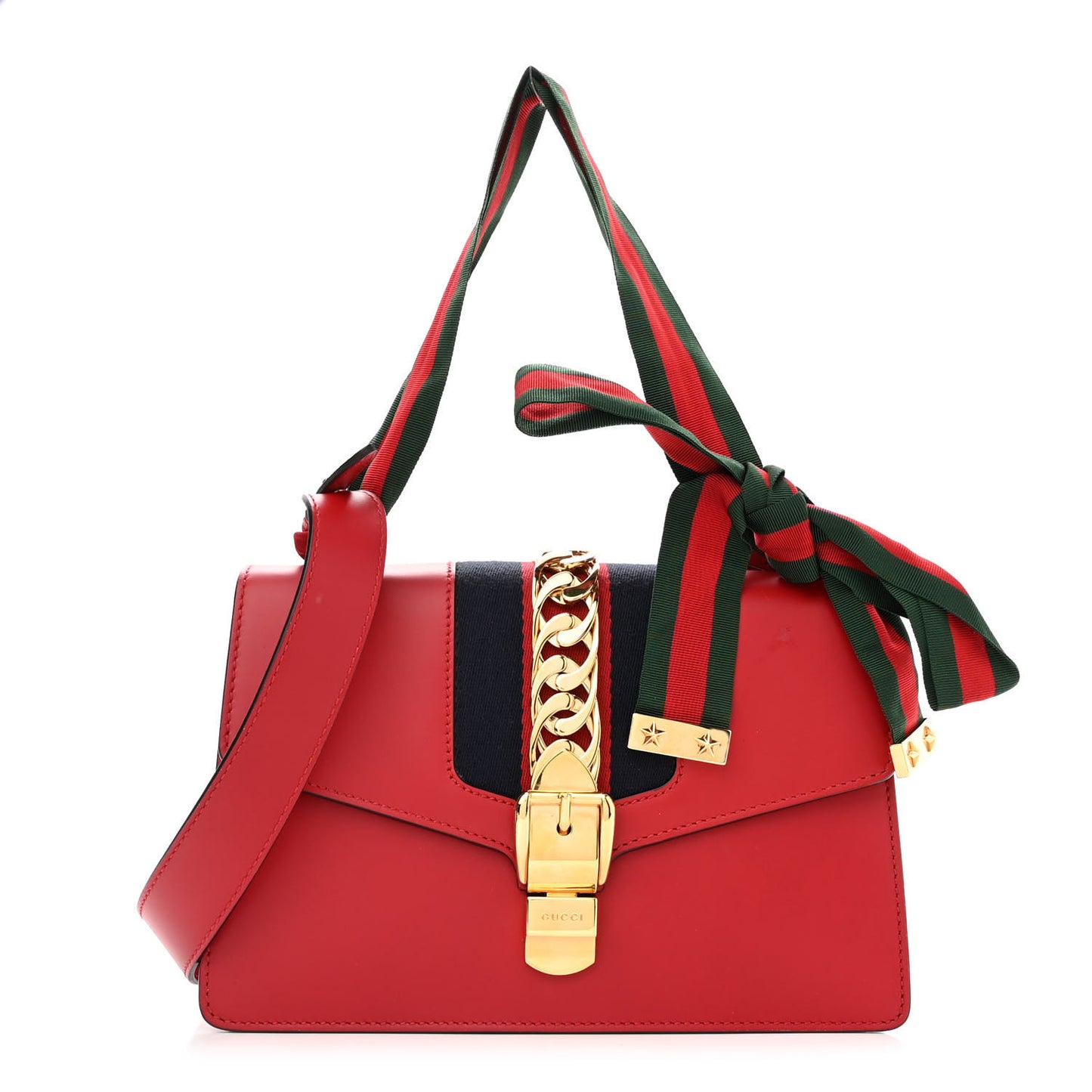 Calfskin Small Sylvie Shoulder Bag Hibiscus Red