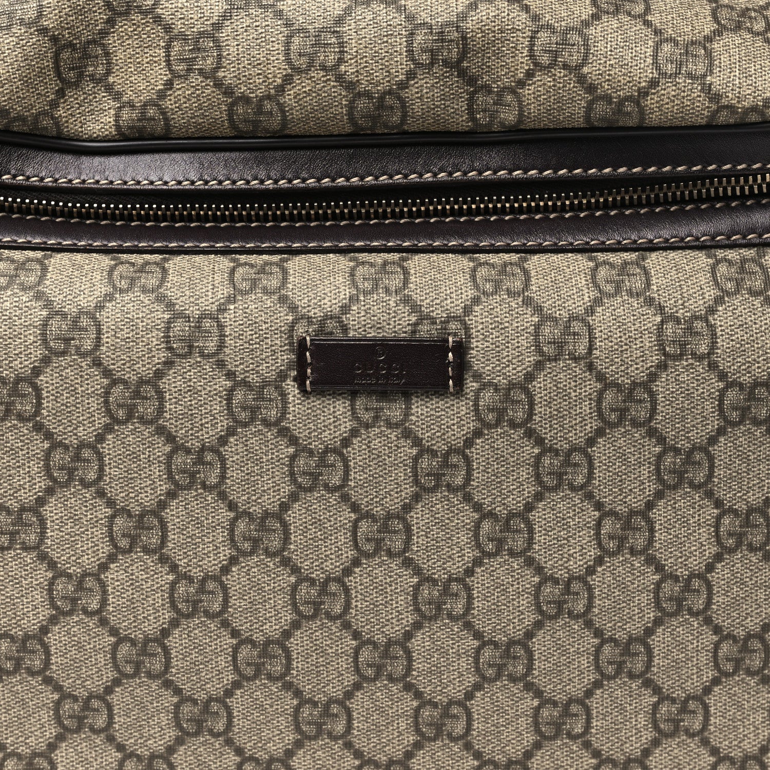 Gucci GG Supreme Monogram Belt Bag Dark Brown 8 of 10