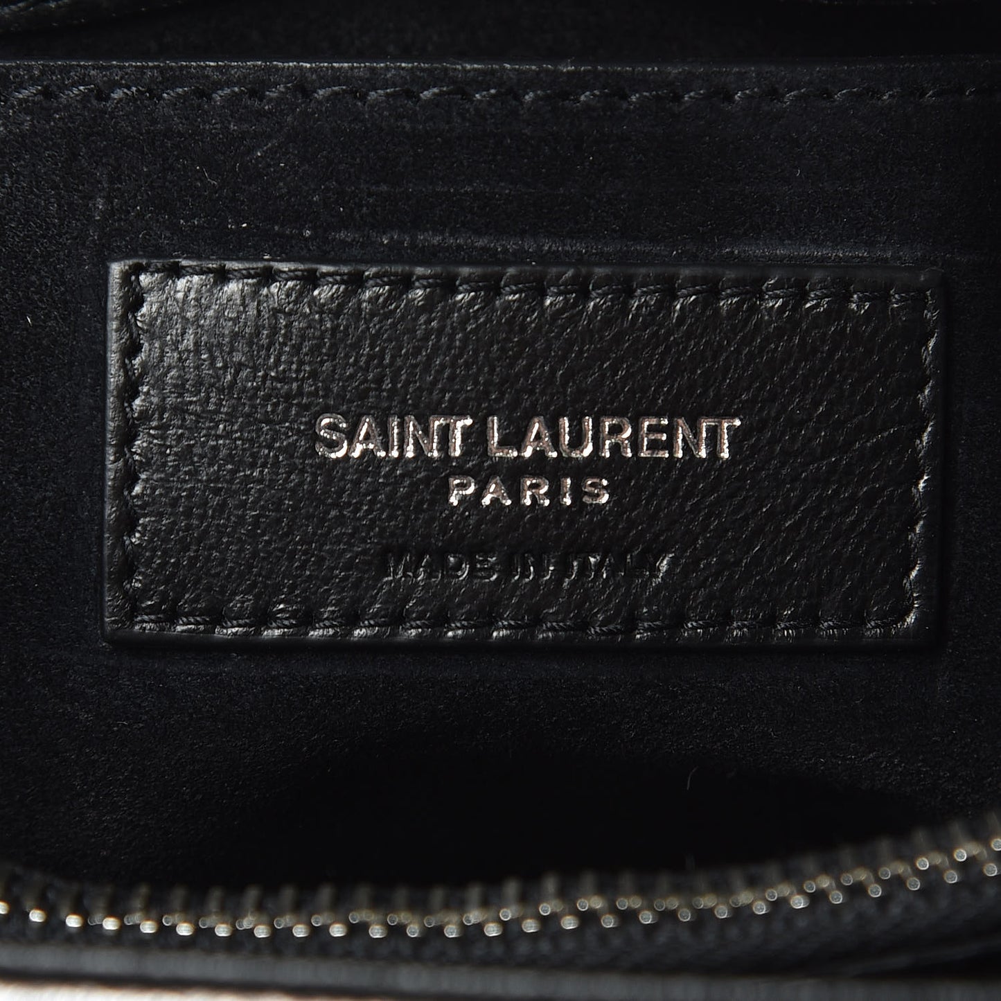 Metallic Calfskin Y Quilted Monogram Small Loulou Chain Satchel Acciaio