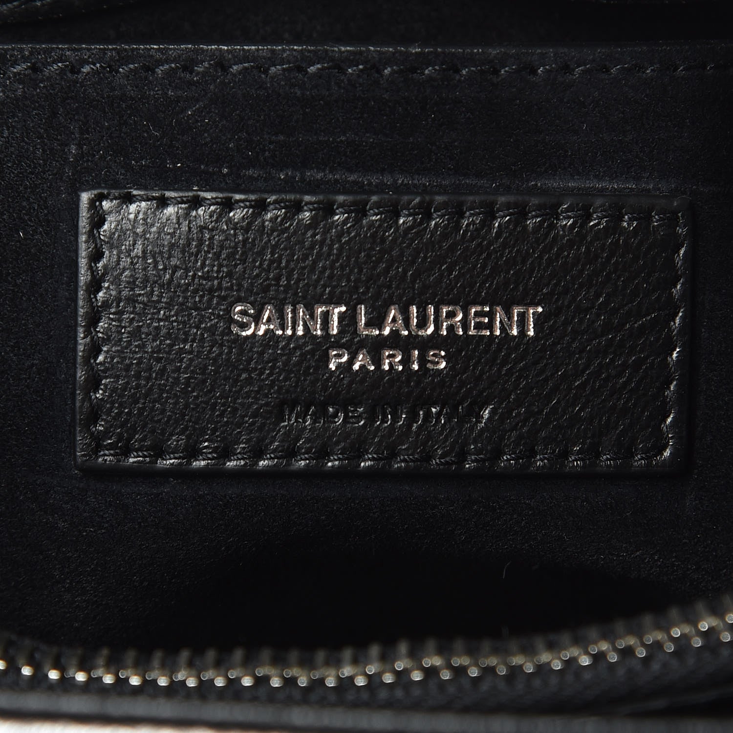 Saint Laurent Metallic Calfskin Y Quilted Monogram Small Loulou Chain Satchel Acciaio 8 of 10