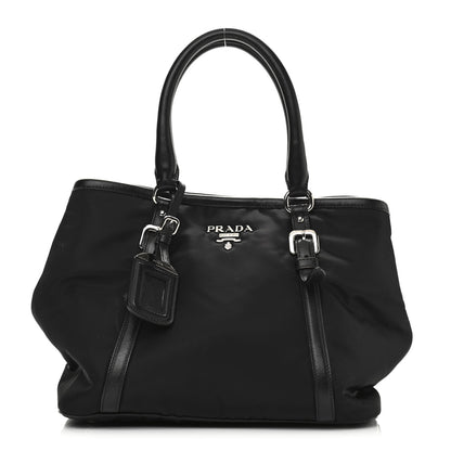 Prada Tessuto Nylon Soft Calf Tote Black 1 of 12