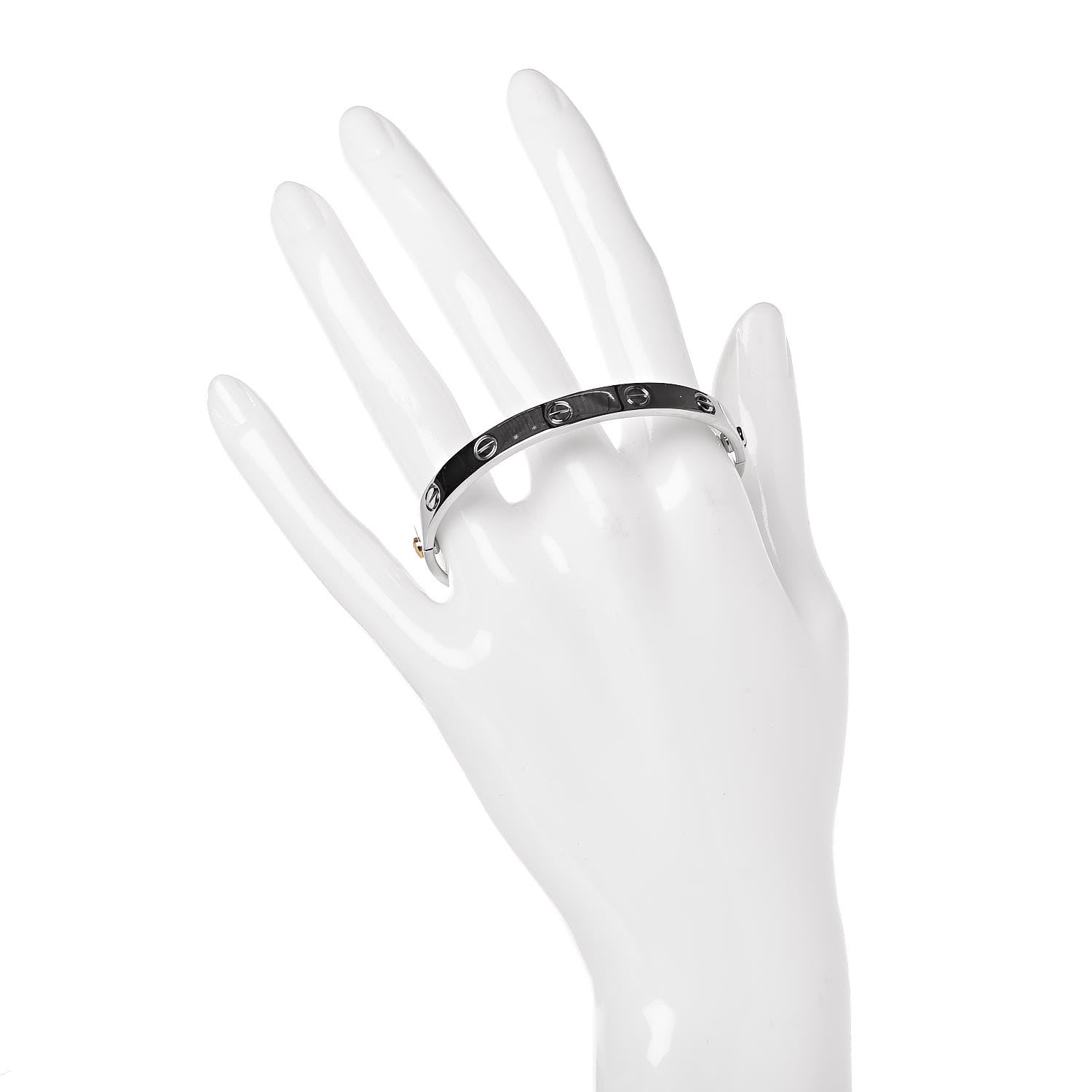 Cartier 18K White Gold LOVE Bracelet 16 2 of 7