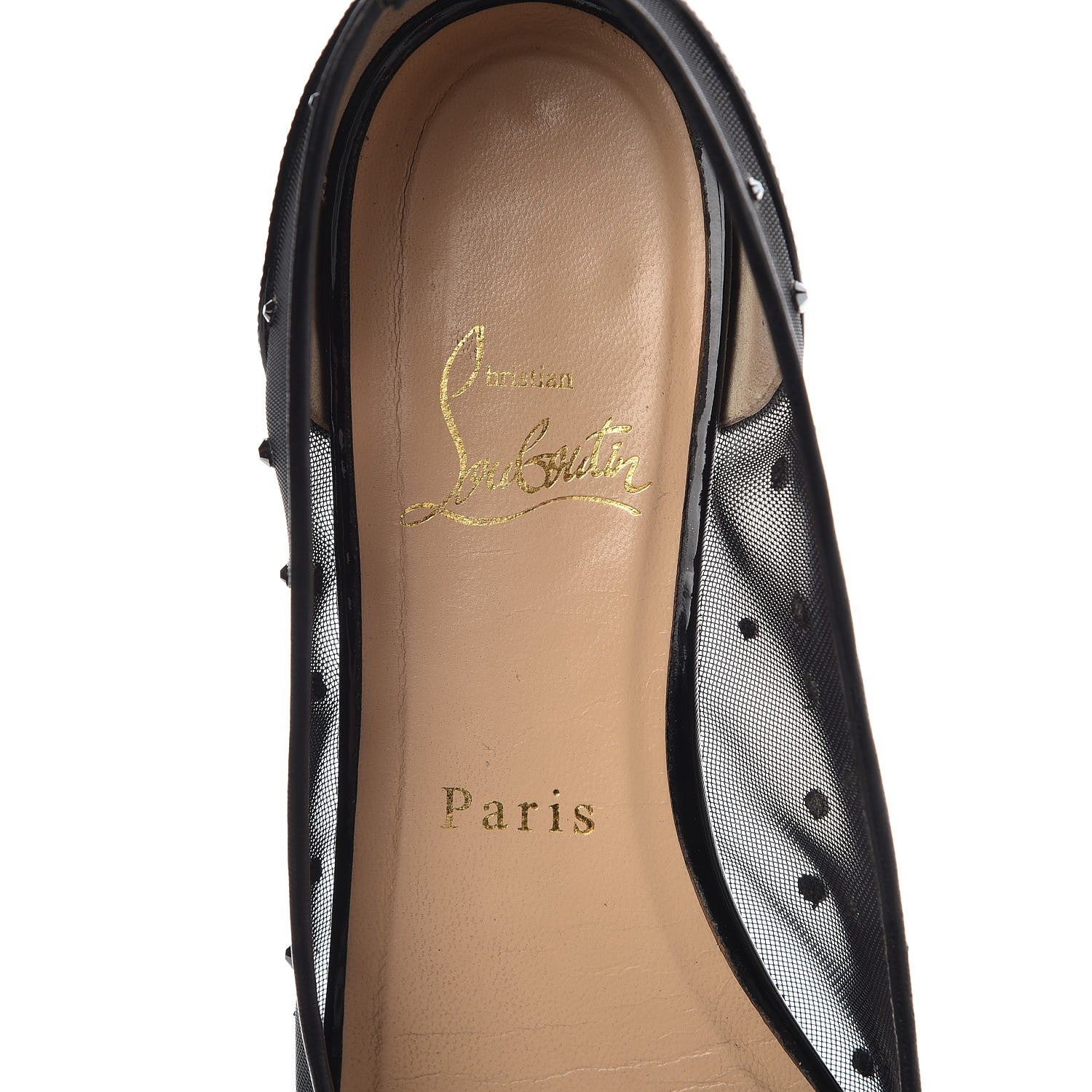 Christian Louboutin Patent Body Strass Flats 37.5 Black 8 of 11