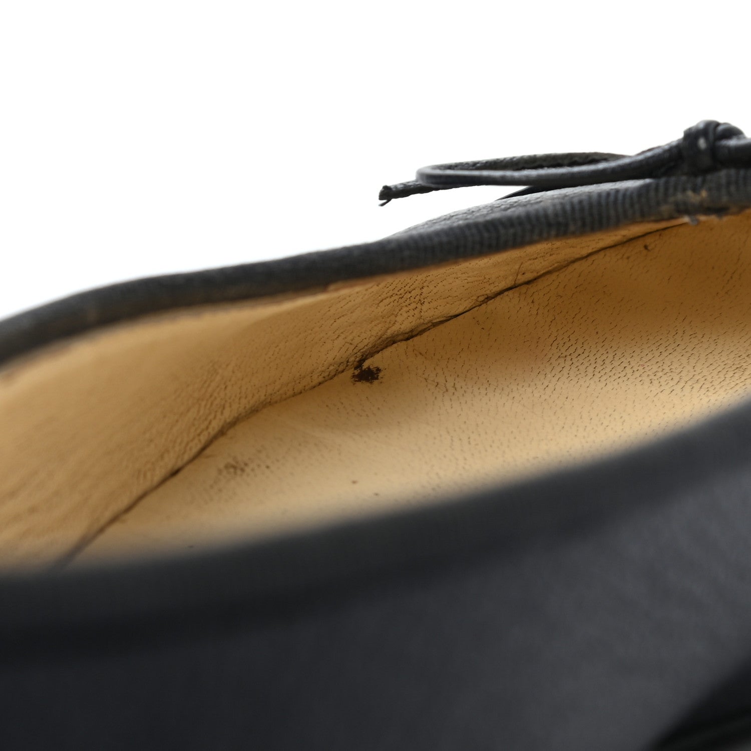 Chanel Goatskin Patent CC Cap Toe Ballerina Flats 39 Black 12 of 15