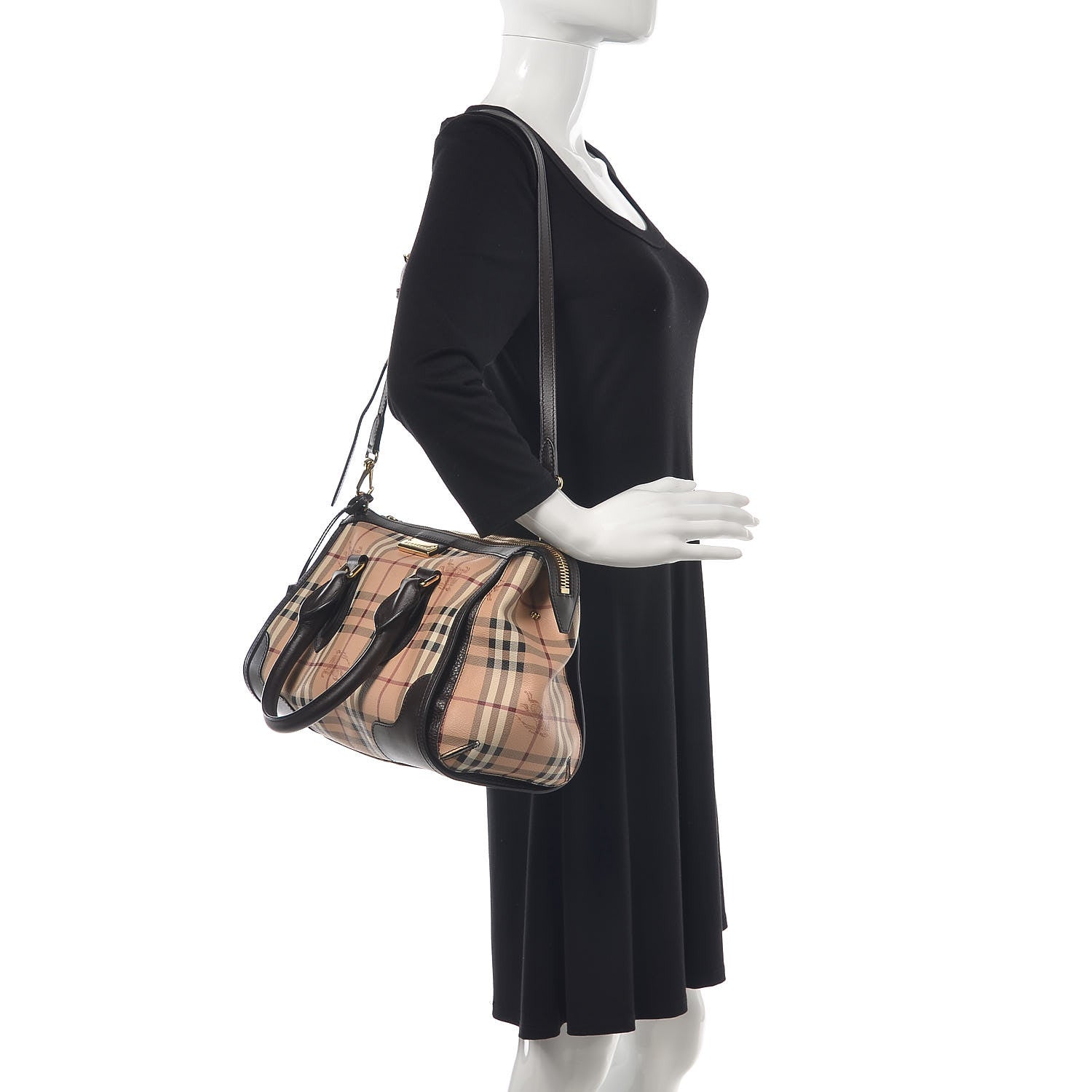 Burberry Haymarket Check Small Gladstone Chocolate 3 of 8