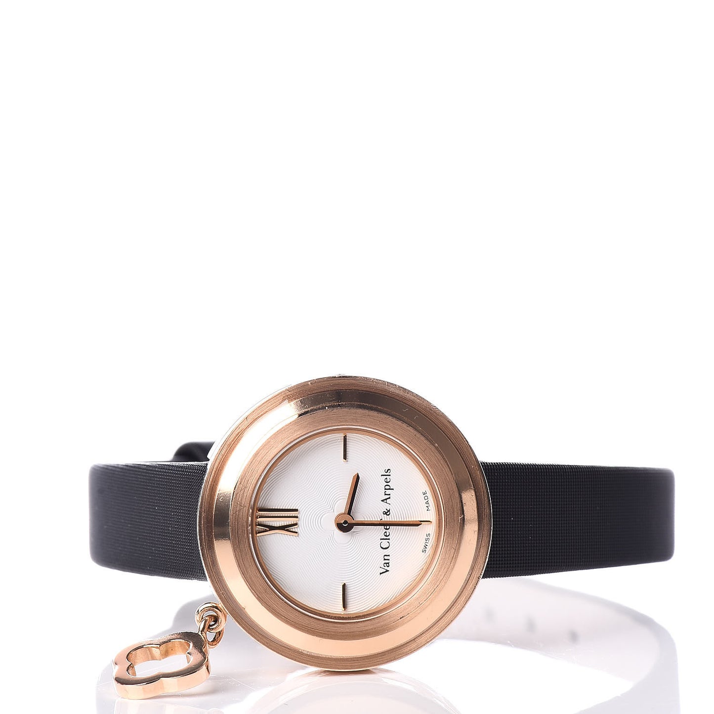 18K Rose Gold Satin 25mm Charms Quartz Watch
