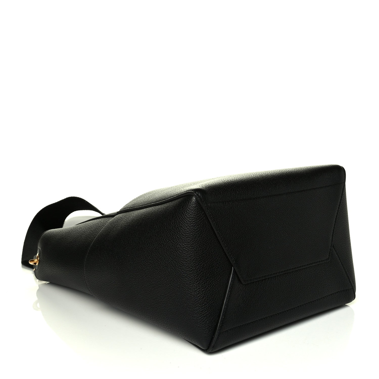Celine Soft Grained Calfskin Sangle Bucket Bag Black 4 of 11