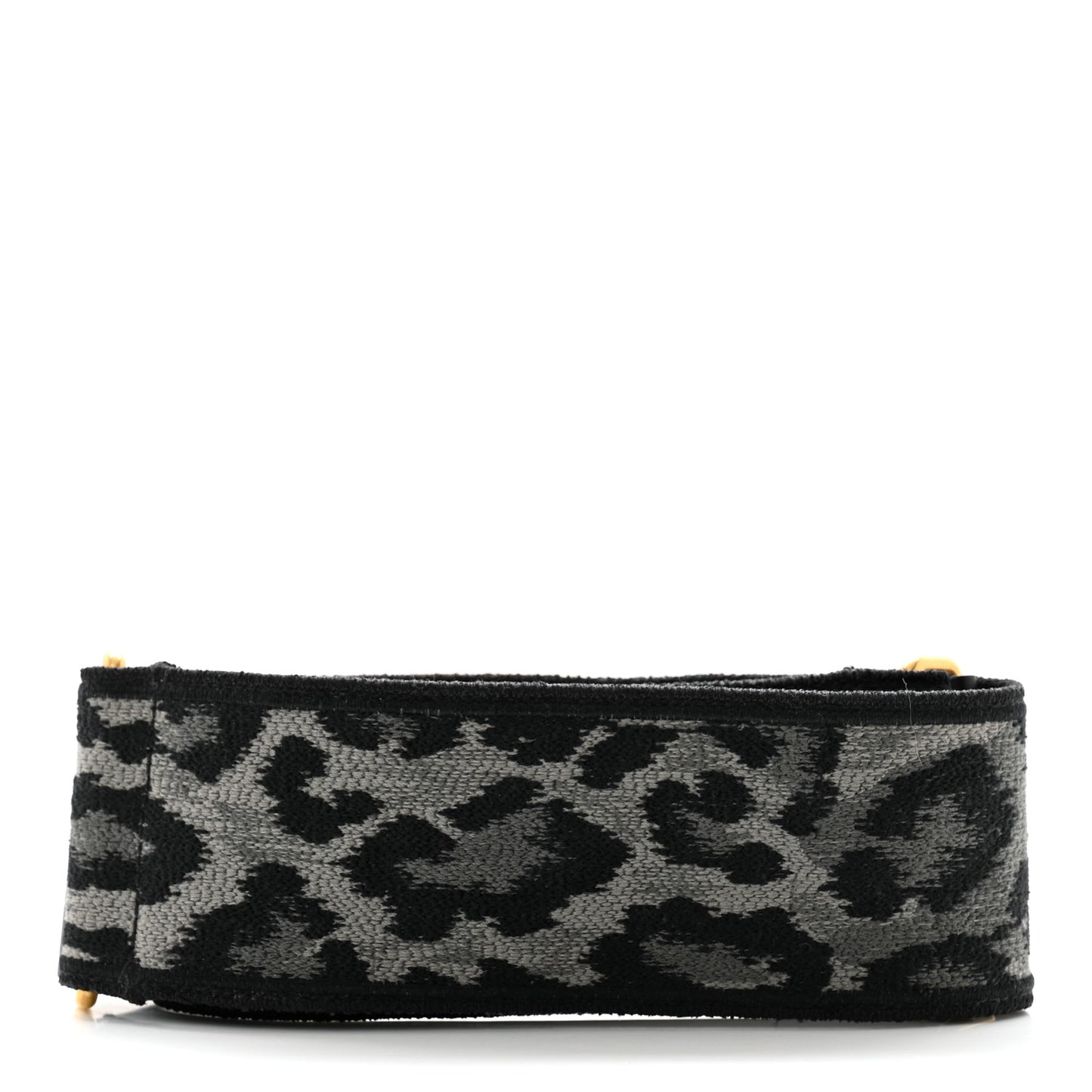 Canvas Mizza Embroidered Leopard Shoulder Strap Grey
