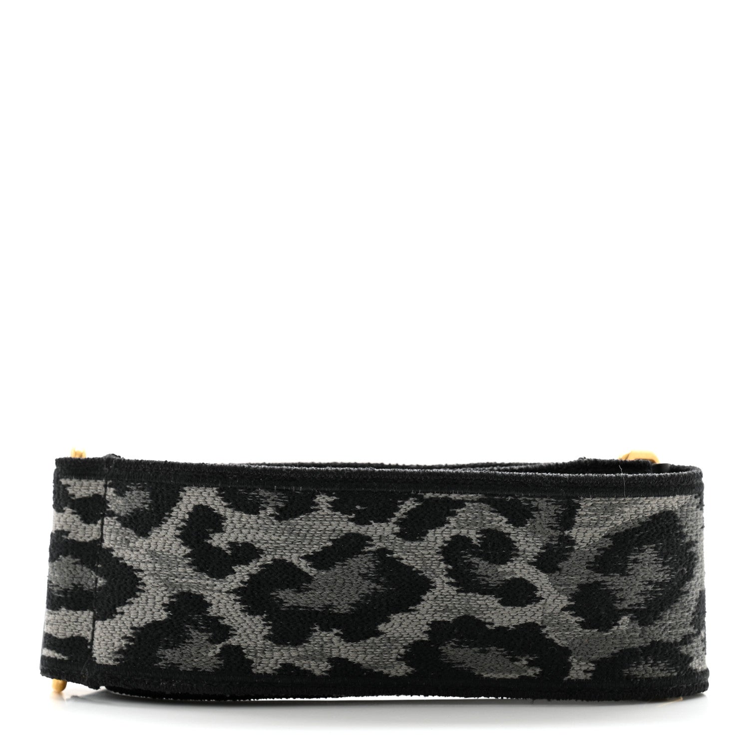 Christian Dior Canvas Mizza Embroidered Leopard Shoulder Strap Grey 2 of 6