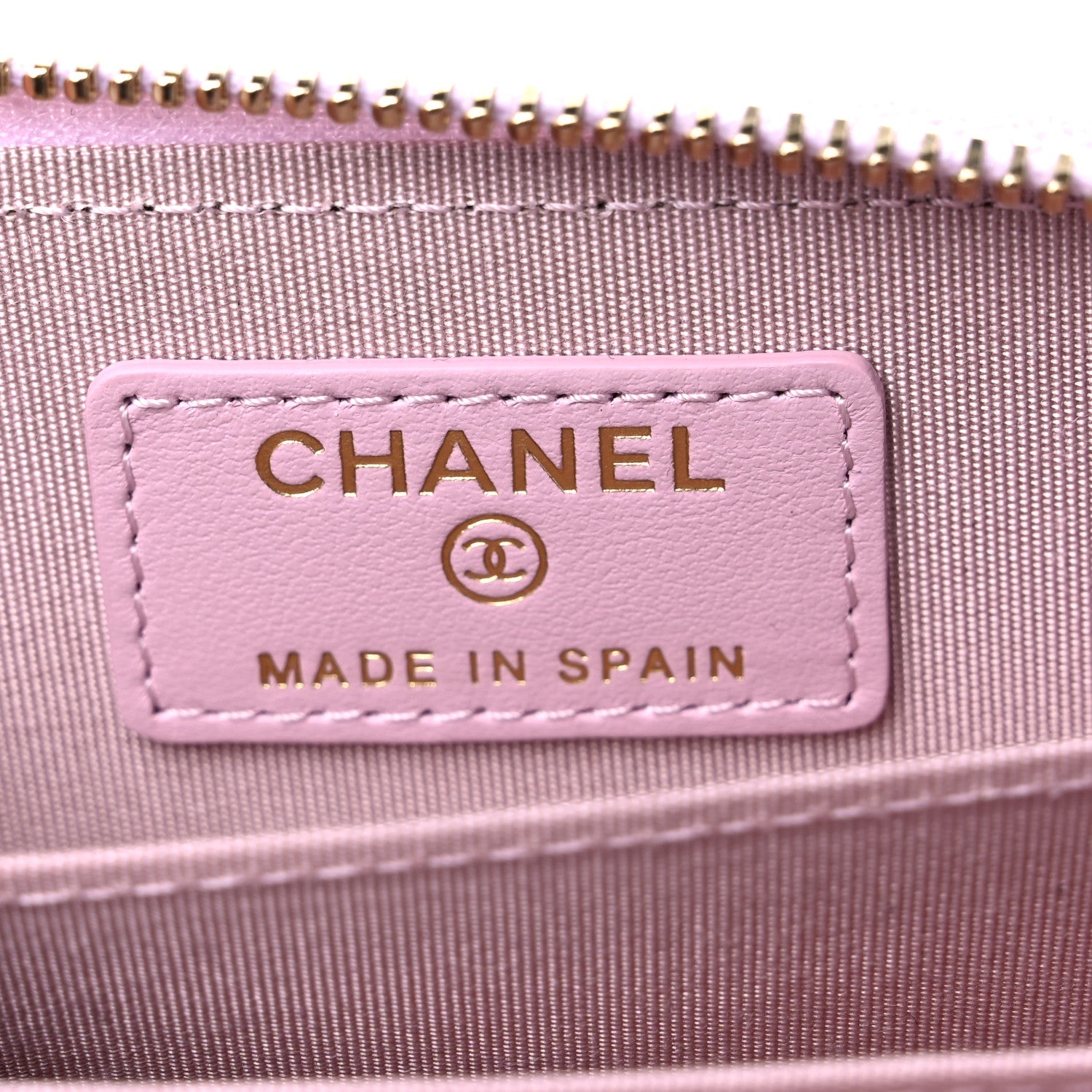 Chanel Lambskin Quilted Chanel 19 Zip Around Coin Purse Wallet Light Pink 6 of 8