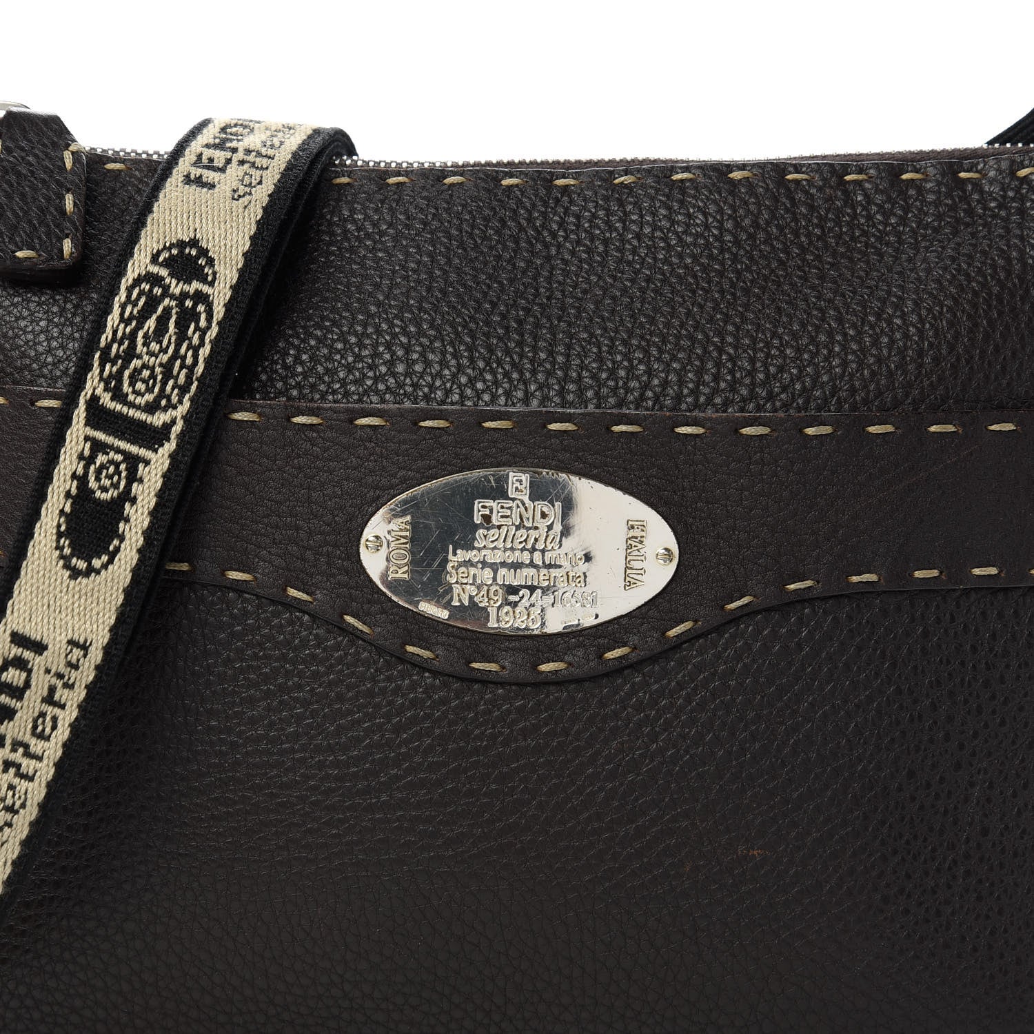 Fendi Cuoio Romano Selleria Messenger Testa di Moro 10 of 10