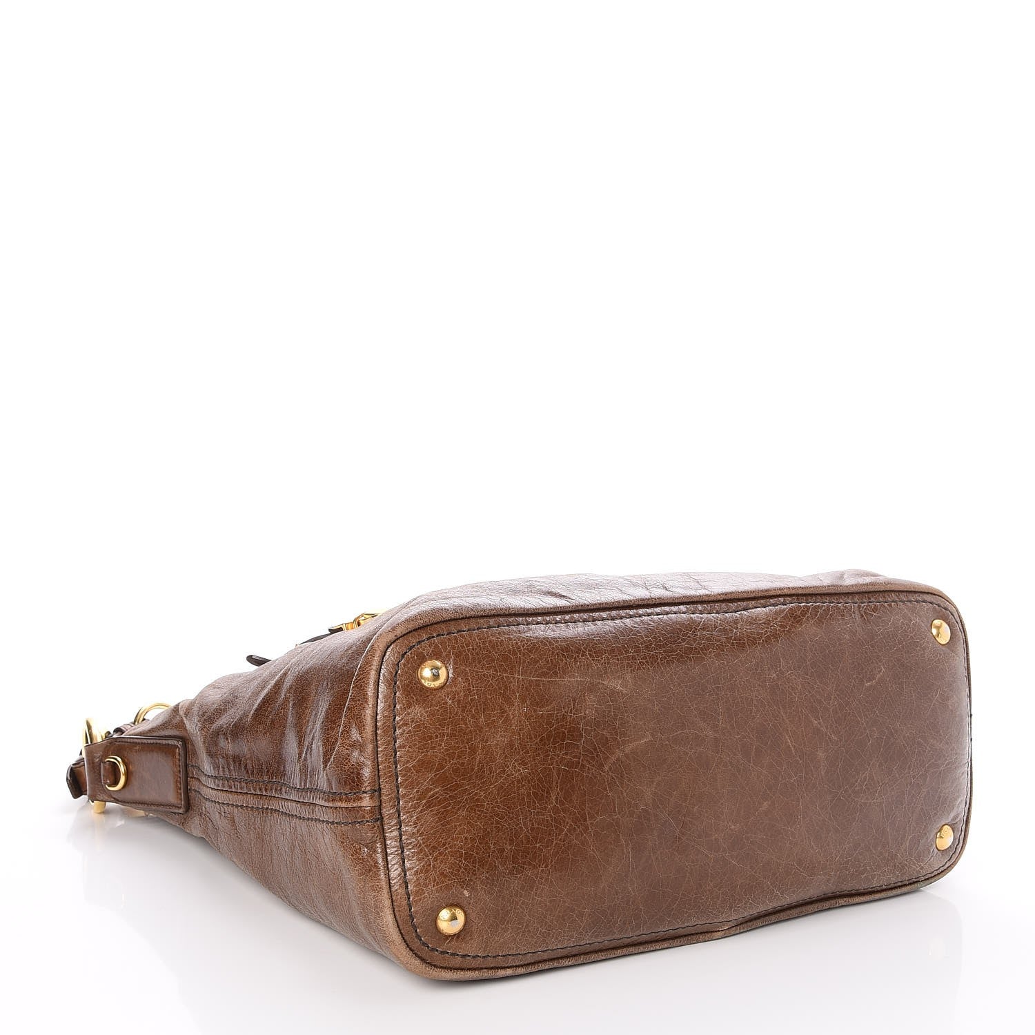 Prada Vitello Shine Hobo Nocciolo 4 of 10