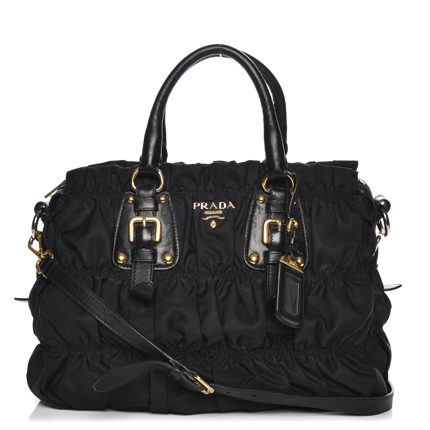 Prada Tessuto Nylon Gaufre Tote Nero Black 1 of 9
