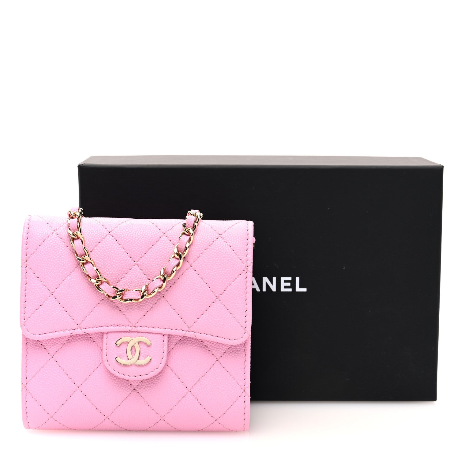 Chanel Caviar Quilted Clutch With Chain Bag Pink 12 of 12