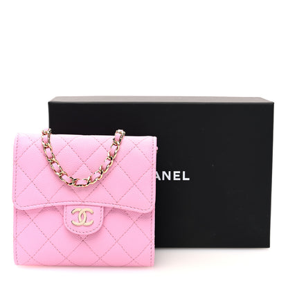 Chanel Caviar Quilted Clutch With Chain Bag Pink 12 of 12