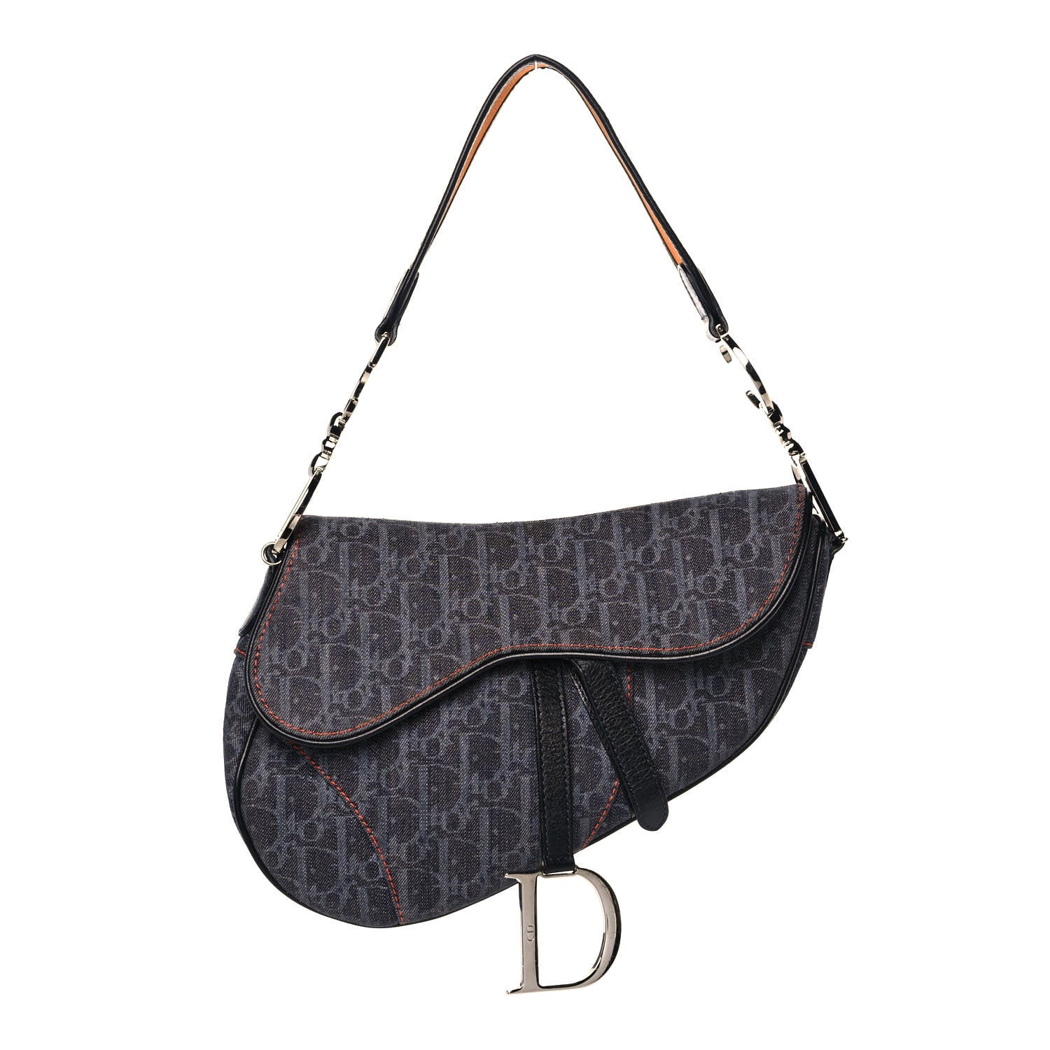 Christian Dior Denim Monogram Flight Saddle Bag 1 of 13