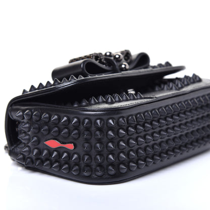 Christian Louboutin Calfskin Spikes Sweety Charity Crossbody Bag Black 7 of 9