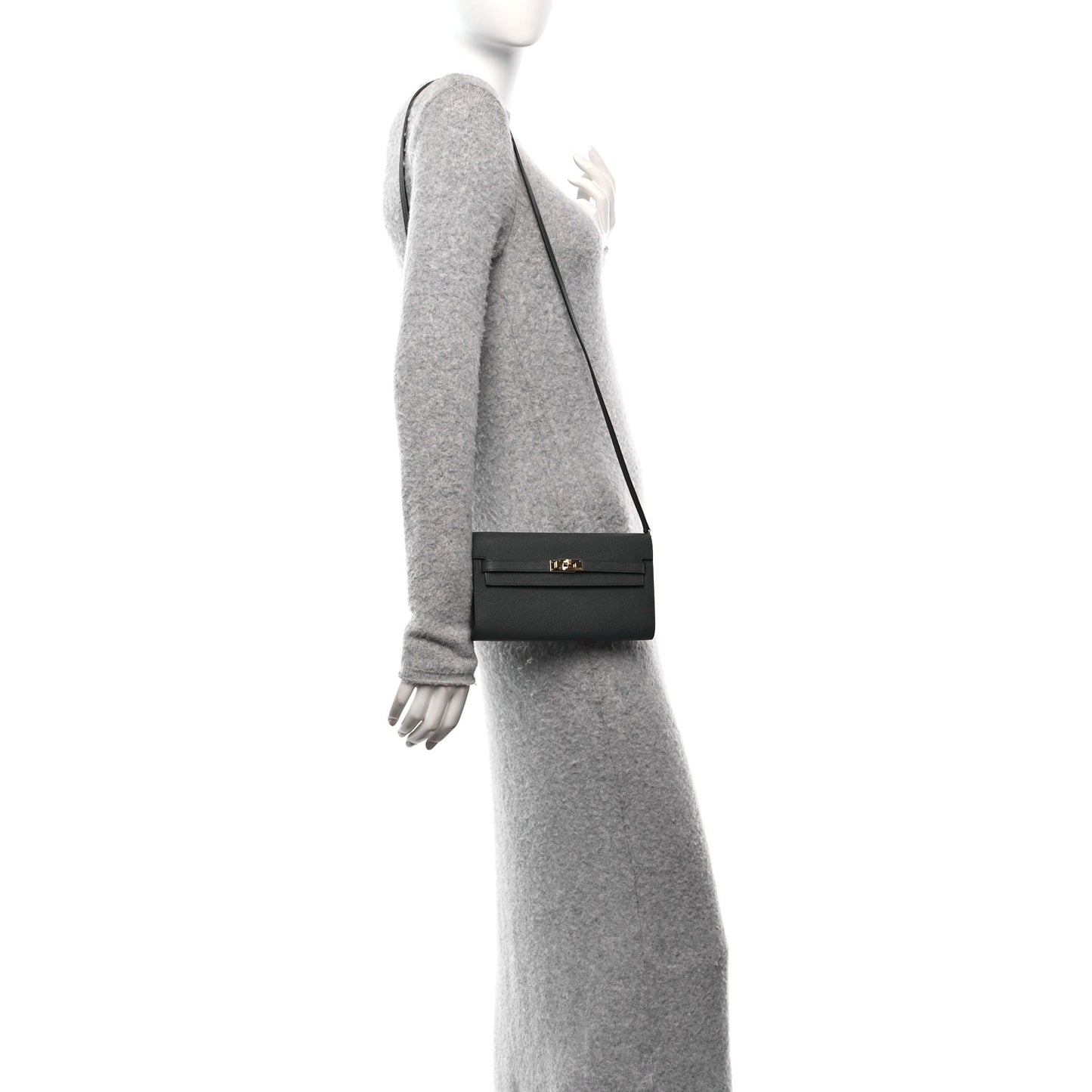 Epsom Kelly Wallet To Go Cordage Gris Misty Prunoir Jaune Milton